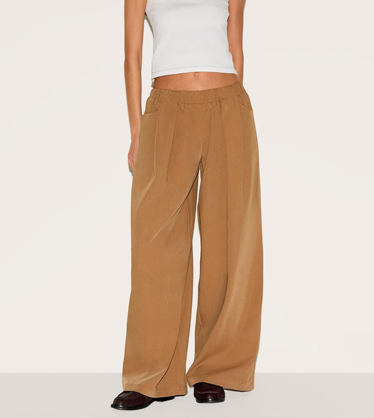 Stretch Waistband Detail Trousers