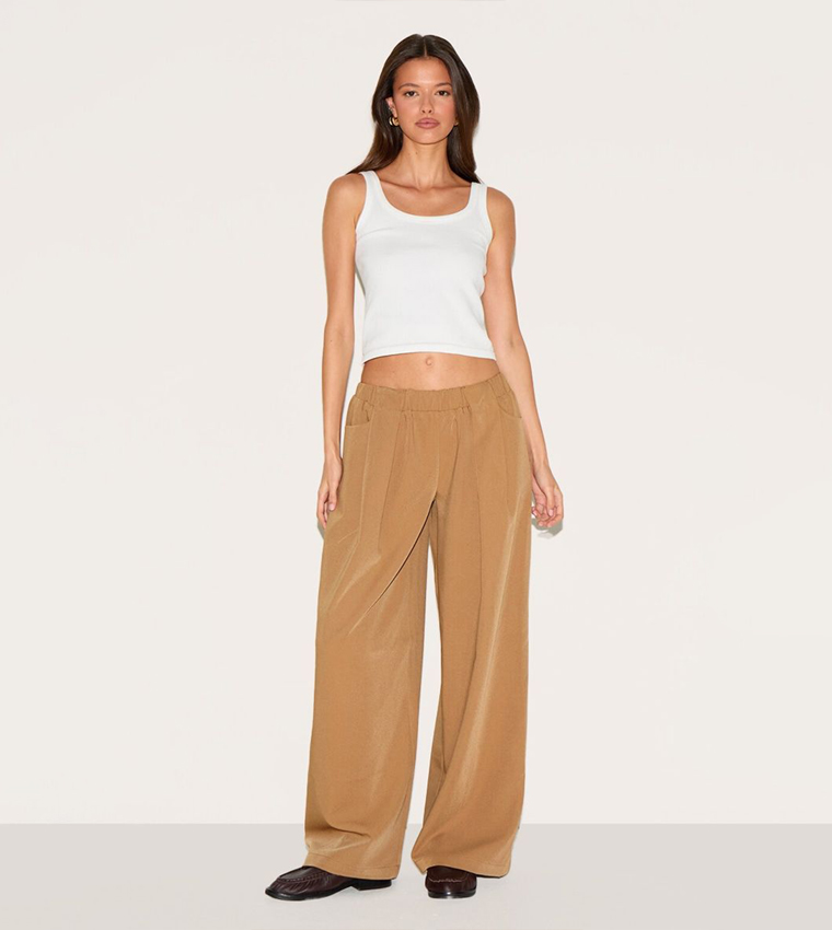Stretch Waistband Detail Trousers
