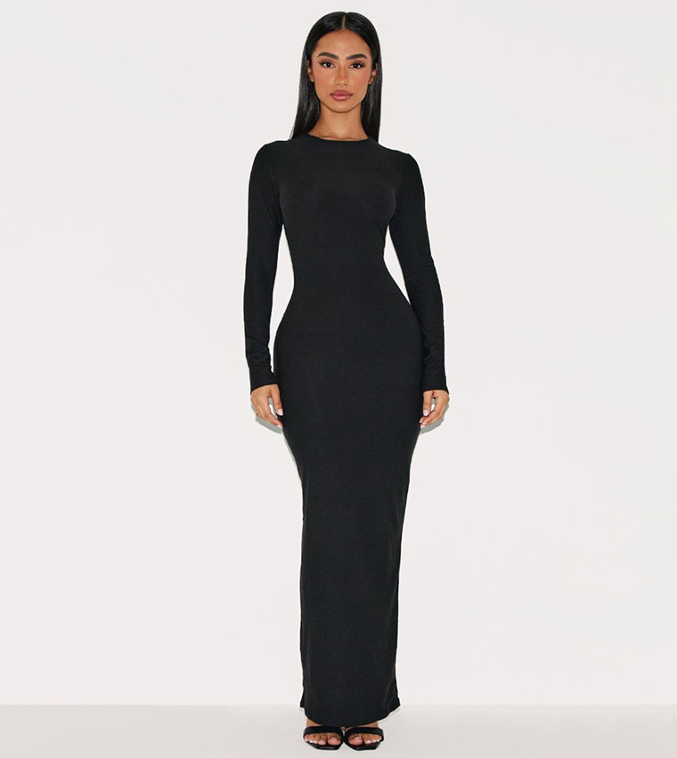 Petite Soft Touch Long Sleeve Maxi Dress