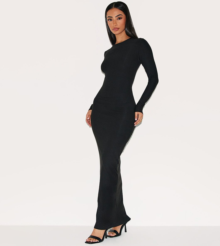 Petite Soft Touch Long Sleeve Maxi Dress