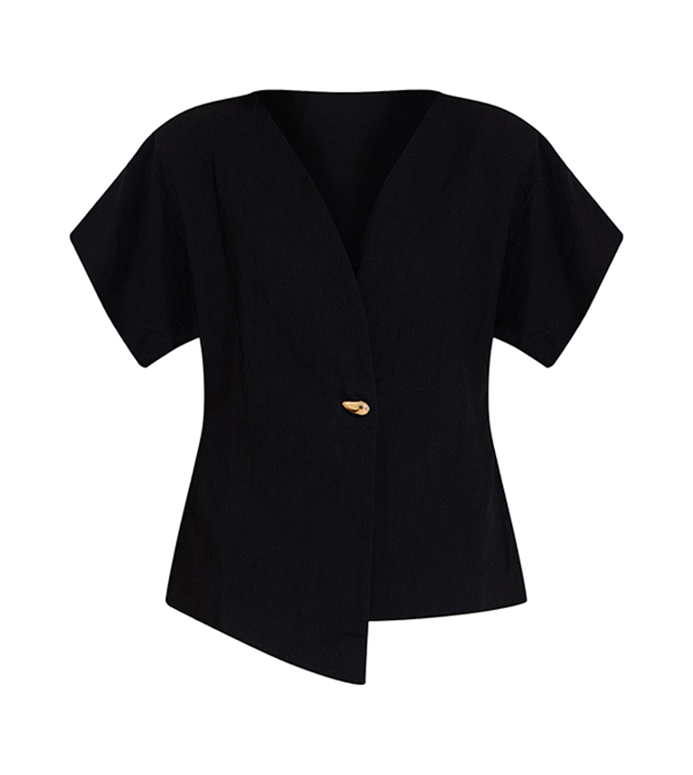 Buy PrettyLittleThing Solid Belted Short Sleeves Blazer In Black
