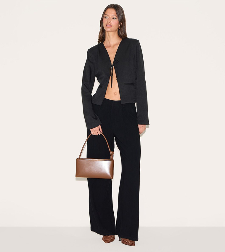 Tie Up Long Sleeves Blazer