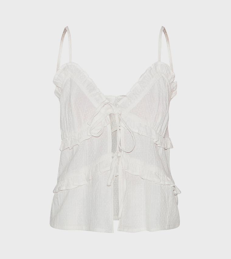 Textured Strappy Cami Top