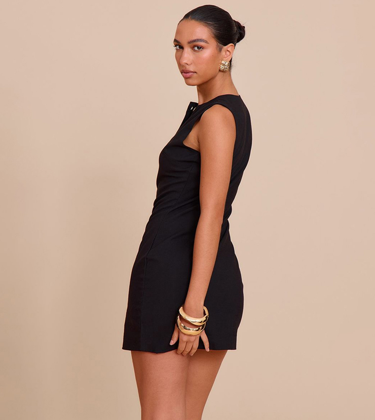 Button Down Sleeveless Bodycon Dress