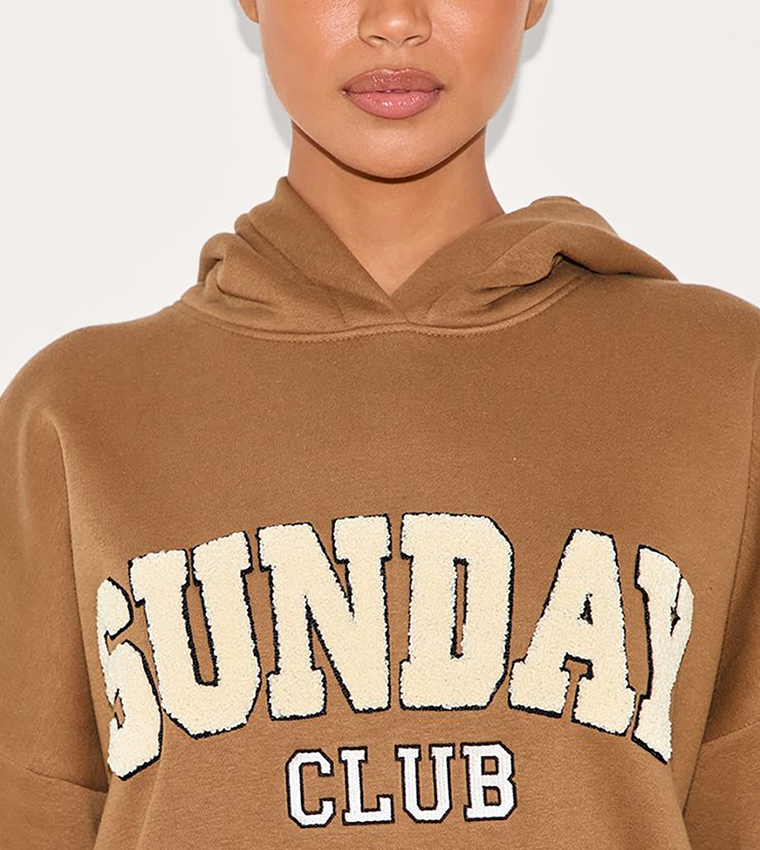 Sunday Borg Appliqued Oversized Hoodie