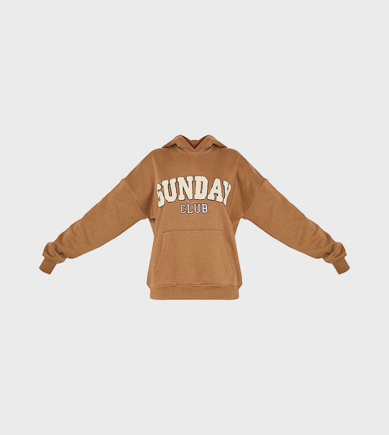 Sunday Borg Appliqued Oversized Hoodie