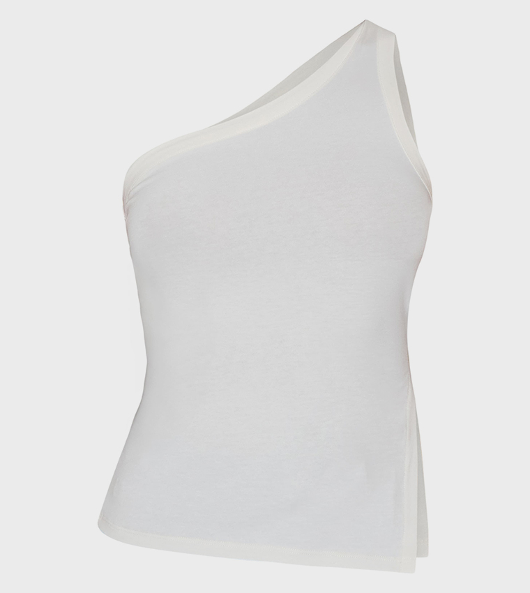 Solid One Shoulder Top
