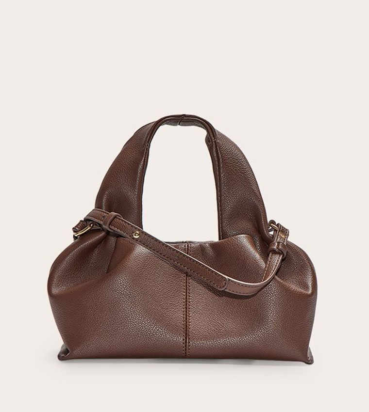 Slouchy Mini PU Shoulder Bag