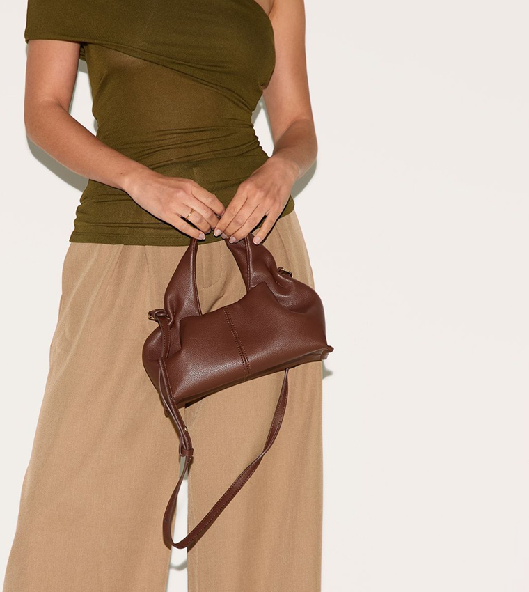 Slouchy Mini PU Shoulder Bag