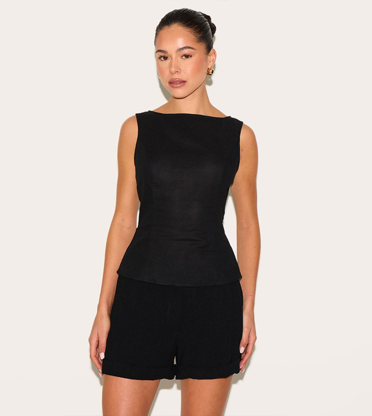Solid Sleeveless Top