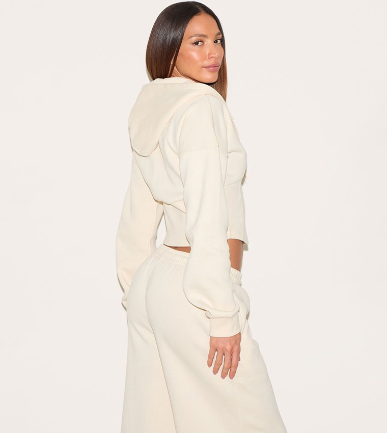 Tall Corset Seam Detail Hooded Crop Jacket