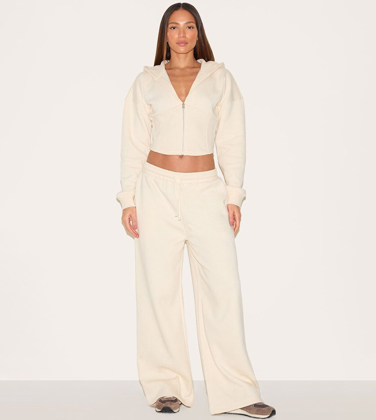 Tall Corset Seam Detail Hooded Crop Jacket