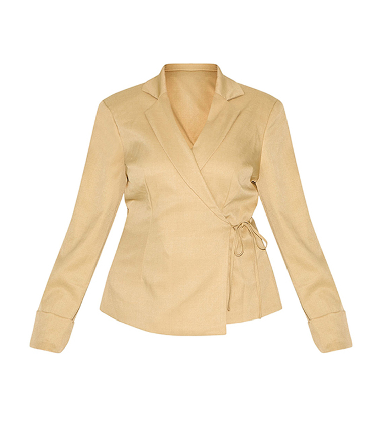 Curve Super Boxy Tie Side Blazer
