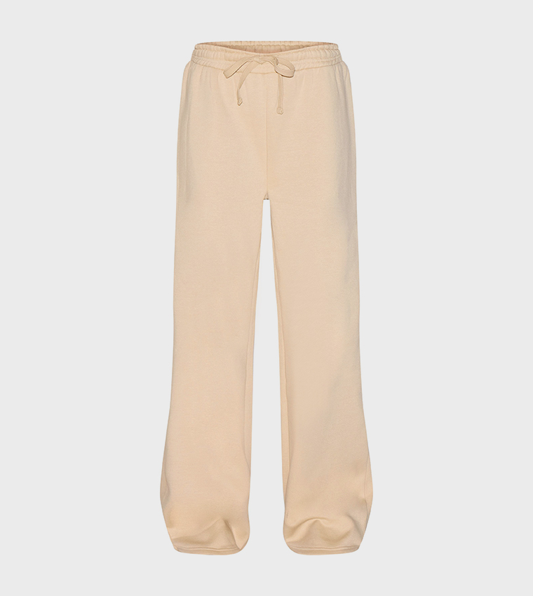 Thick Waistband Wide Leg Sweatpants