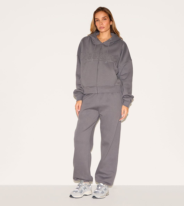 Pretty Little Thing Grey Joggers Womens Cuffed Buy