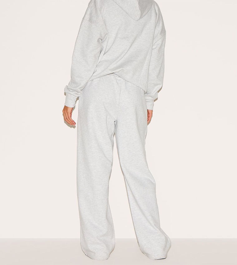 Premium Embossed Wide Leg Sweatpants
