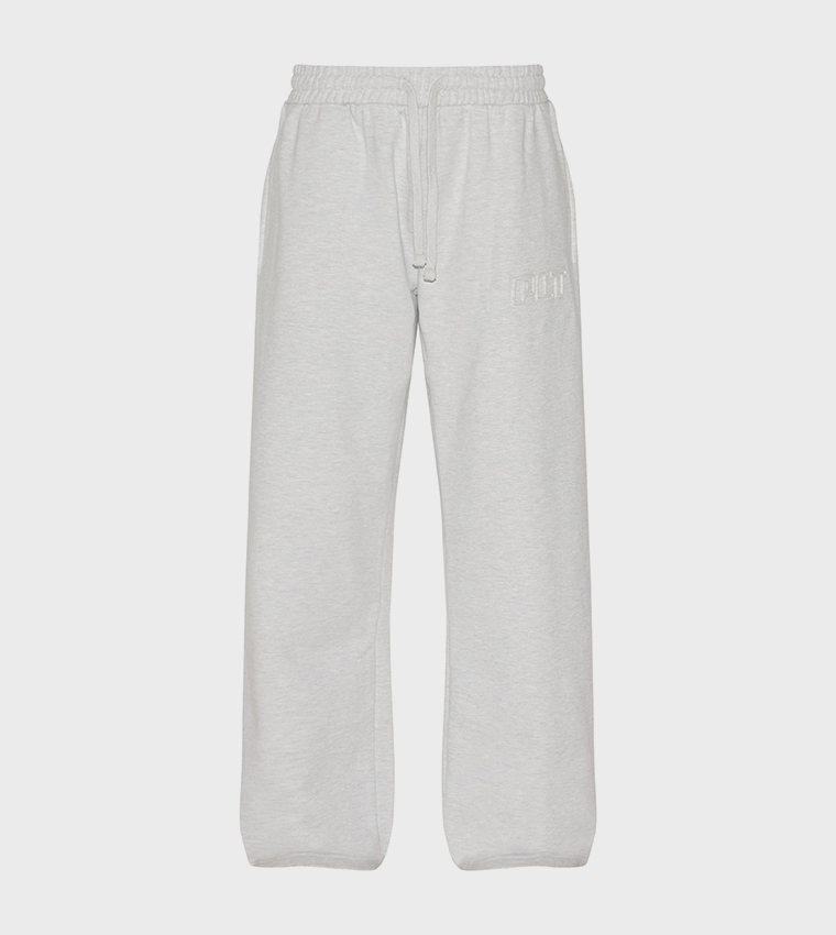 Premium Embossed Wide Leg Sweatpants