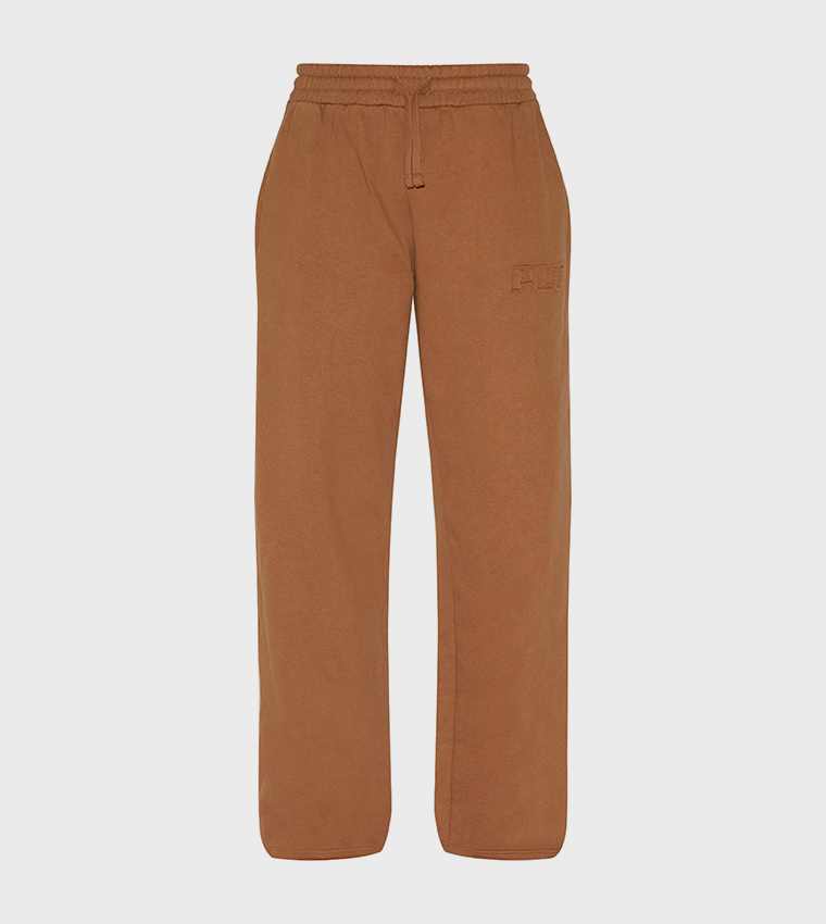 Premium Embossed Wide Leg Sweatpants