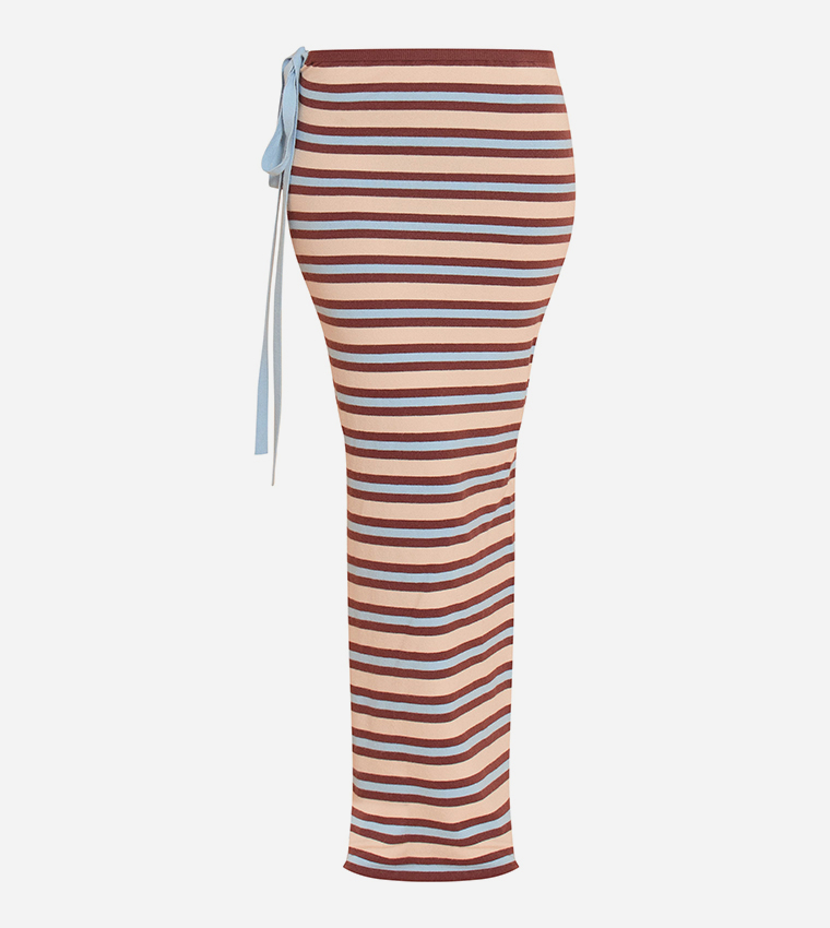 Tall Striped Knit Maxi Skirt