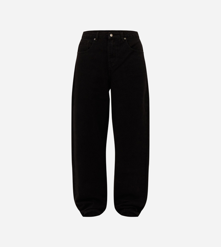 Washed High Waist Boyfriend Jeans