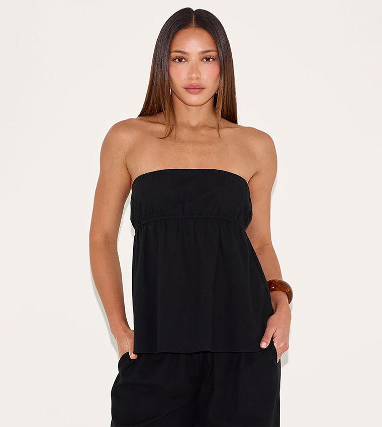 Tall Linen Look PeStrapless Top