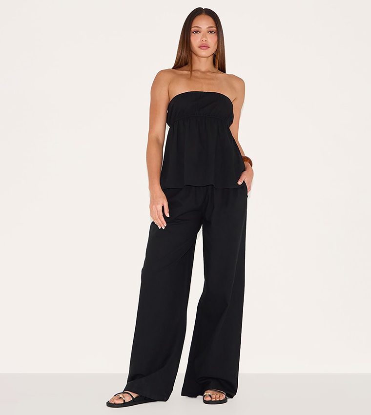 Tall Linen Look PeStrapless Top