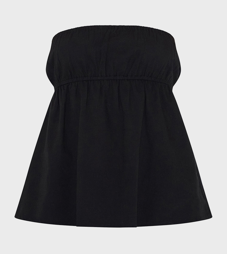 Tall Linen Look PeStrapless Top