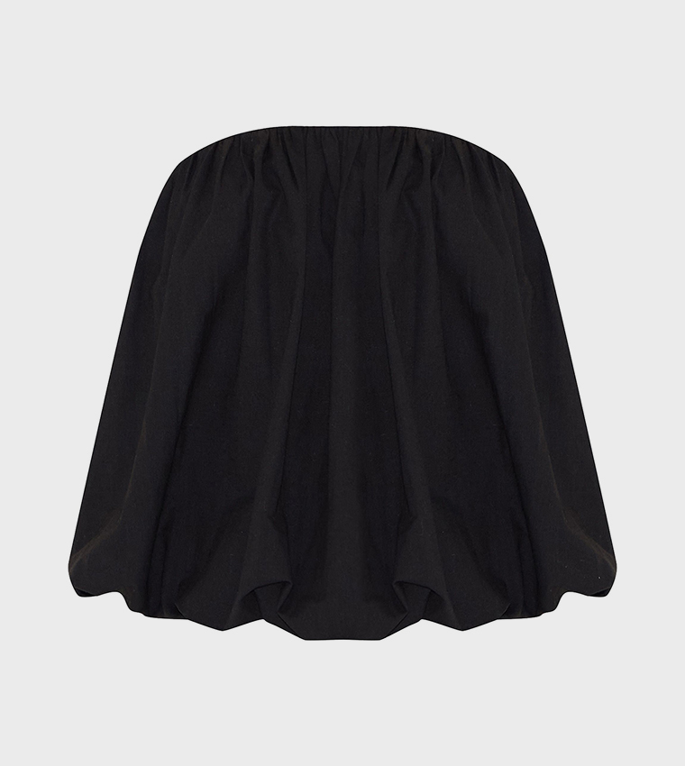 Tall Linen Look Ruched Strapless Top