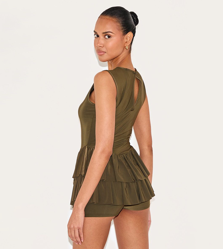 Slinky Flared Skort Playsuit