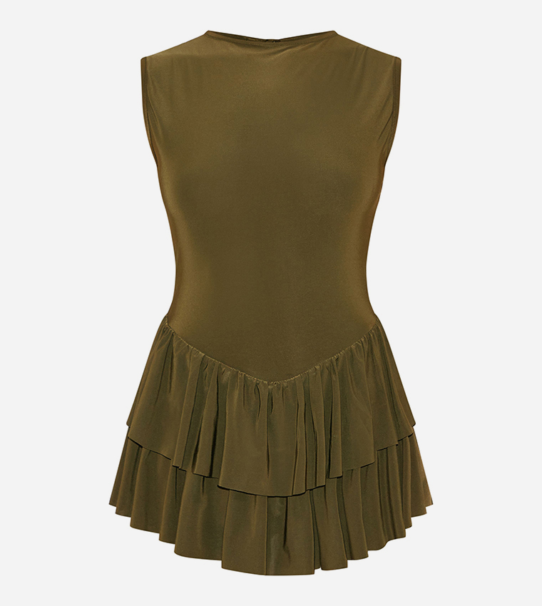 Slinky Flared Skort Playsuit
