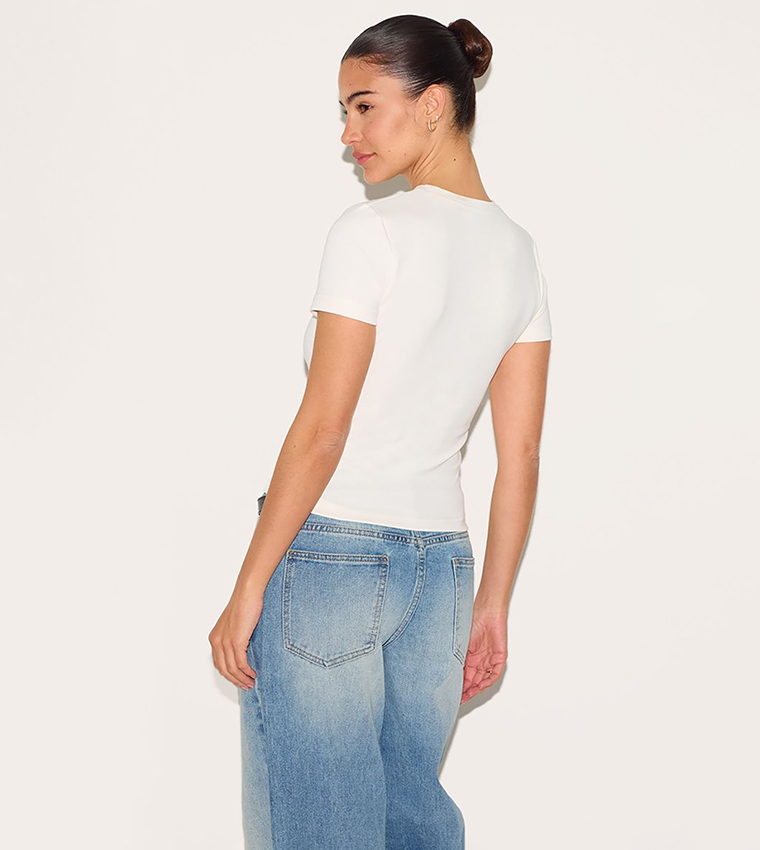 Premium Soft Touch Fitted Crop T-Shirt