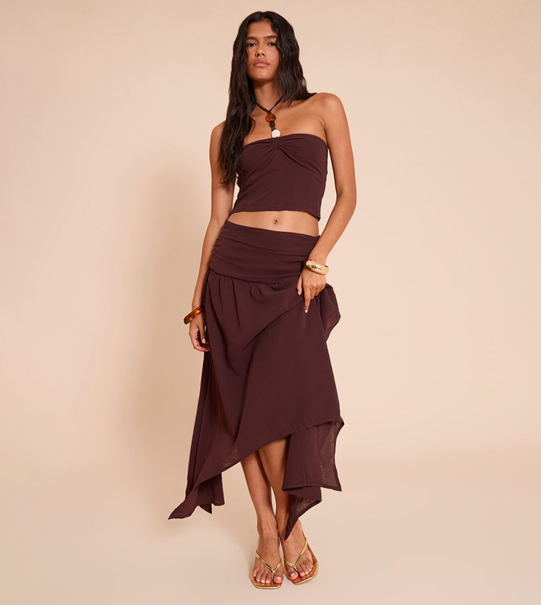 Resin Detail Halterneck Crop Top