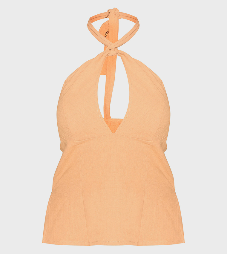 Shape Linen Look Halterneck Top