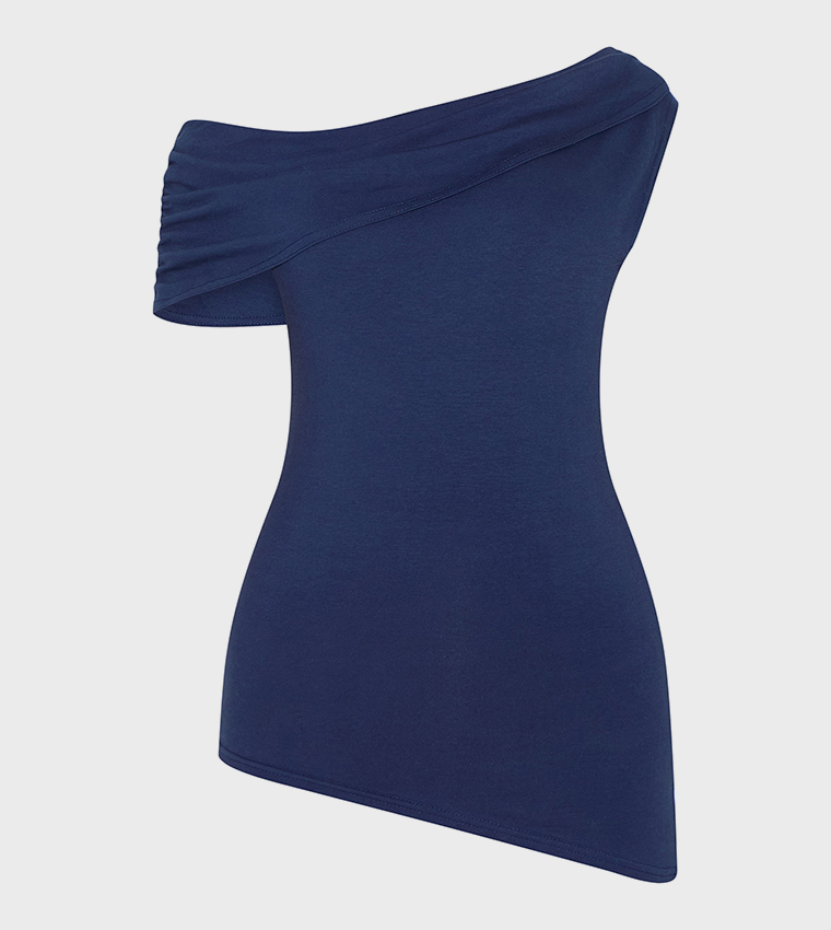 Fold Over Asymmetric Hem Top