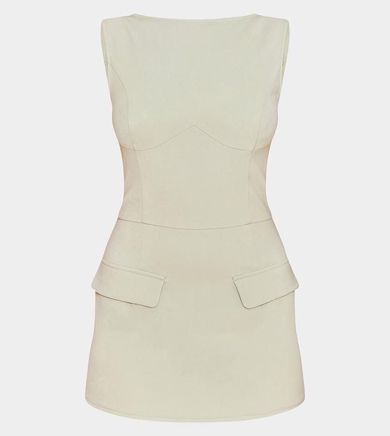 Woven Pocket Detail Sleeveless Skort Playsuit