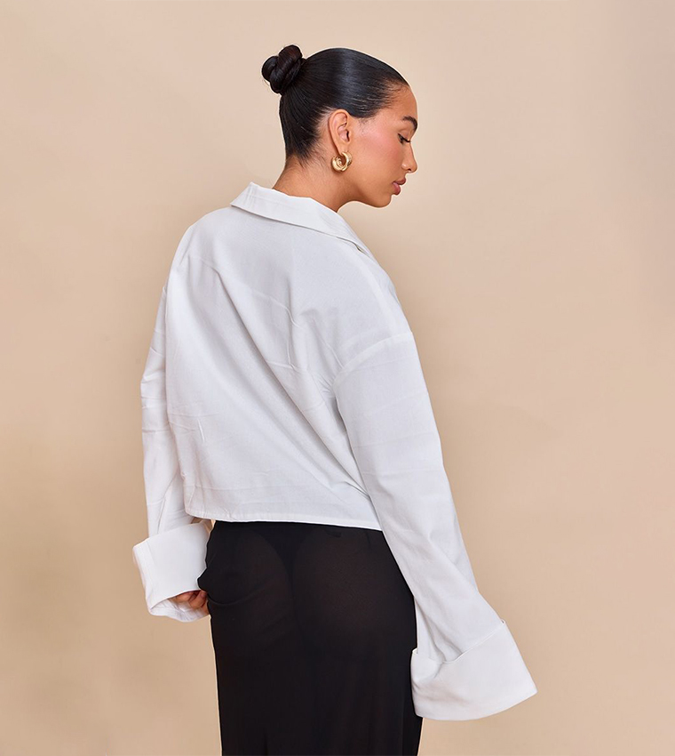 Tie Front Collared Top