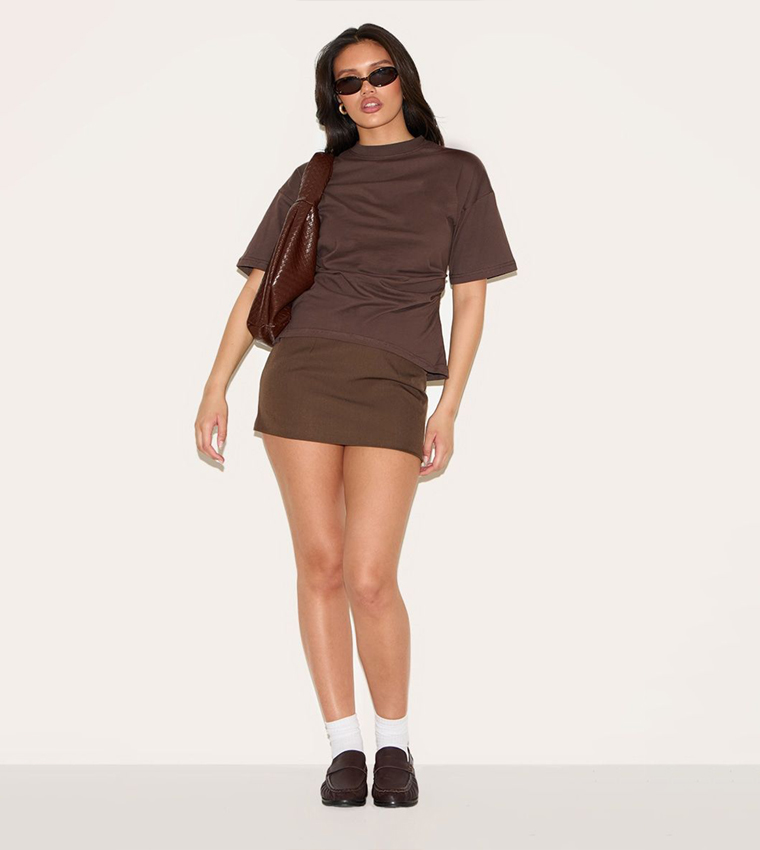 Ruched Side Detail Short Sleeves T-Shirt