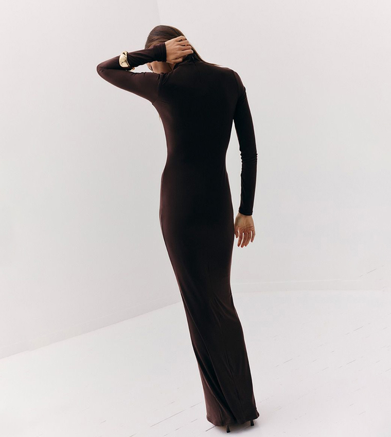 Slinky Belt Detail Maxi Dress