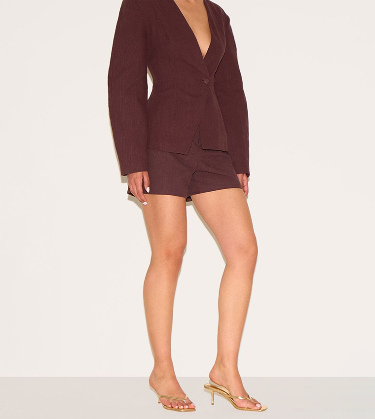 Tall Premium Linen Look Tailored Shorts