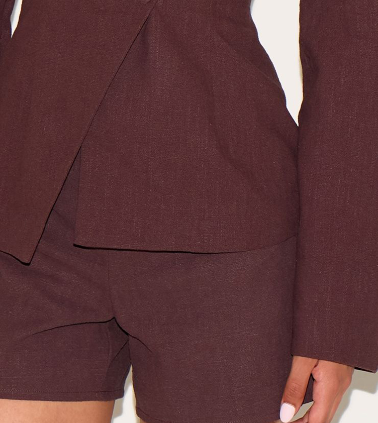 Tall Premium Linen Look Tailored Shorts