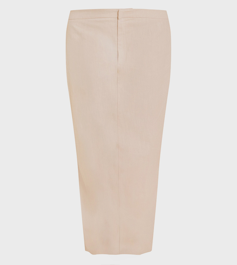 Curve Premium Linen A-Line Maxi Skirt