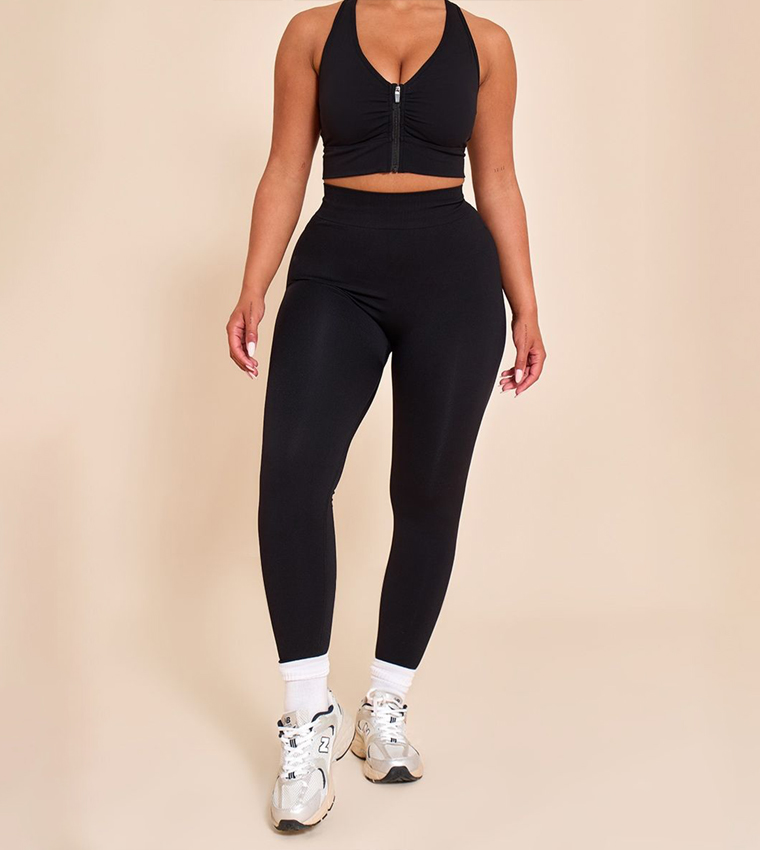Buy PrettyLittleThing Shape Seamless Ruched Bum High Waist Active