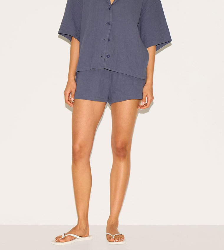 Woven Floaty Drawstring Waist Shorts