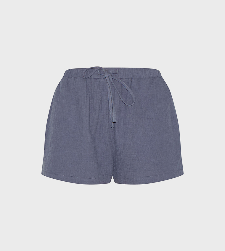 Woven Floaty Drawstring Waist Shorts