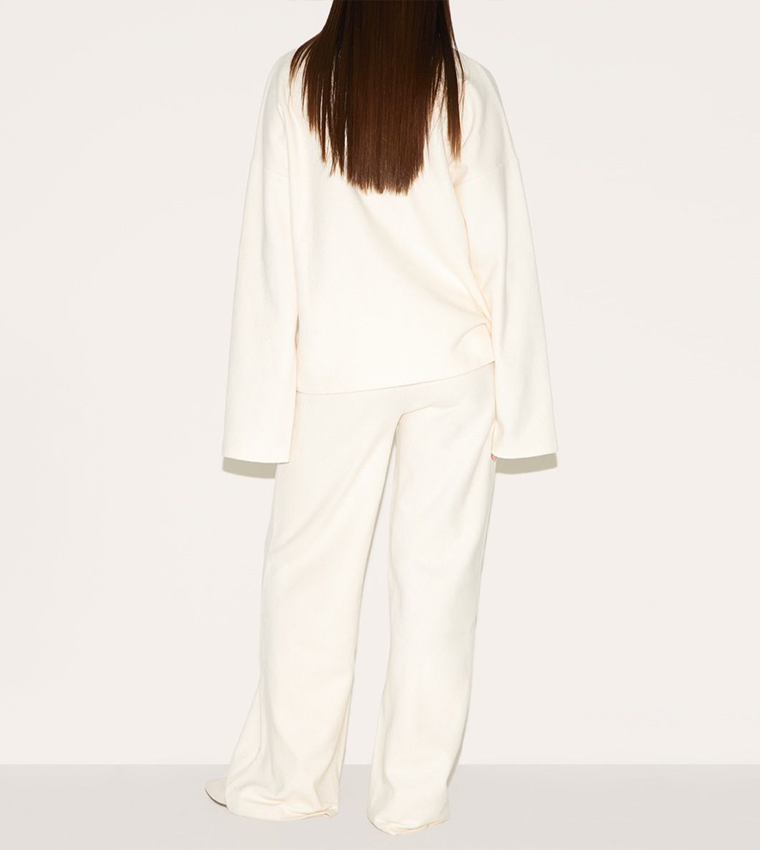 Ribbed Slouchy Wide Leg Trousers