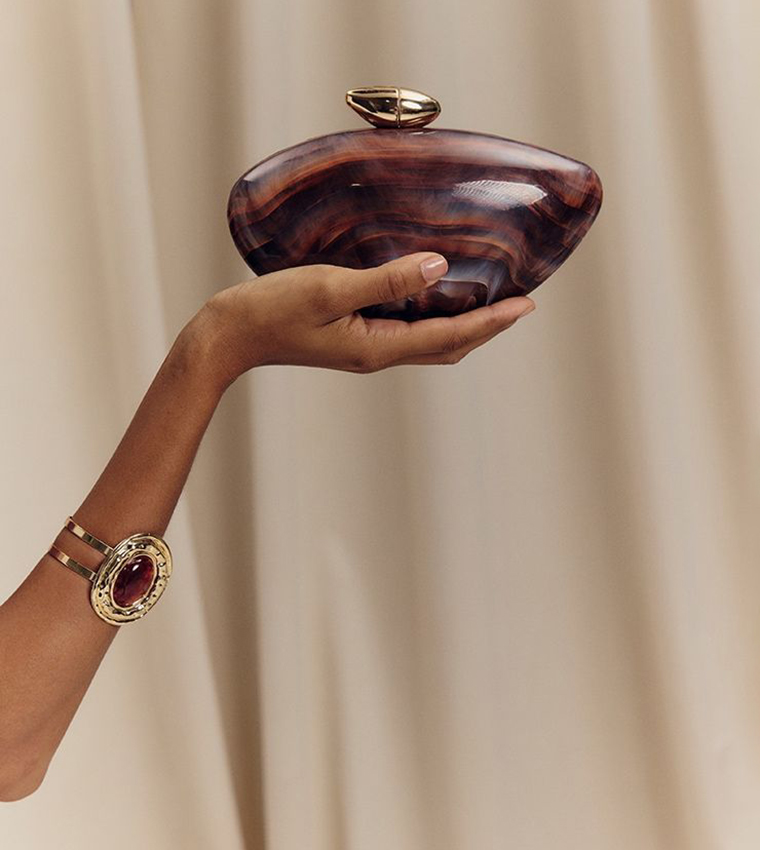 Gradient Shell Hard Clutch Bag