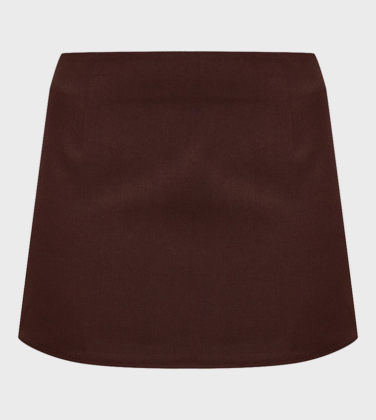Tailored Mid Rise Mini Skirt