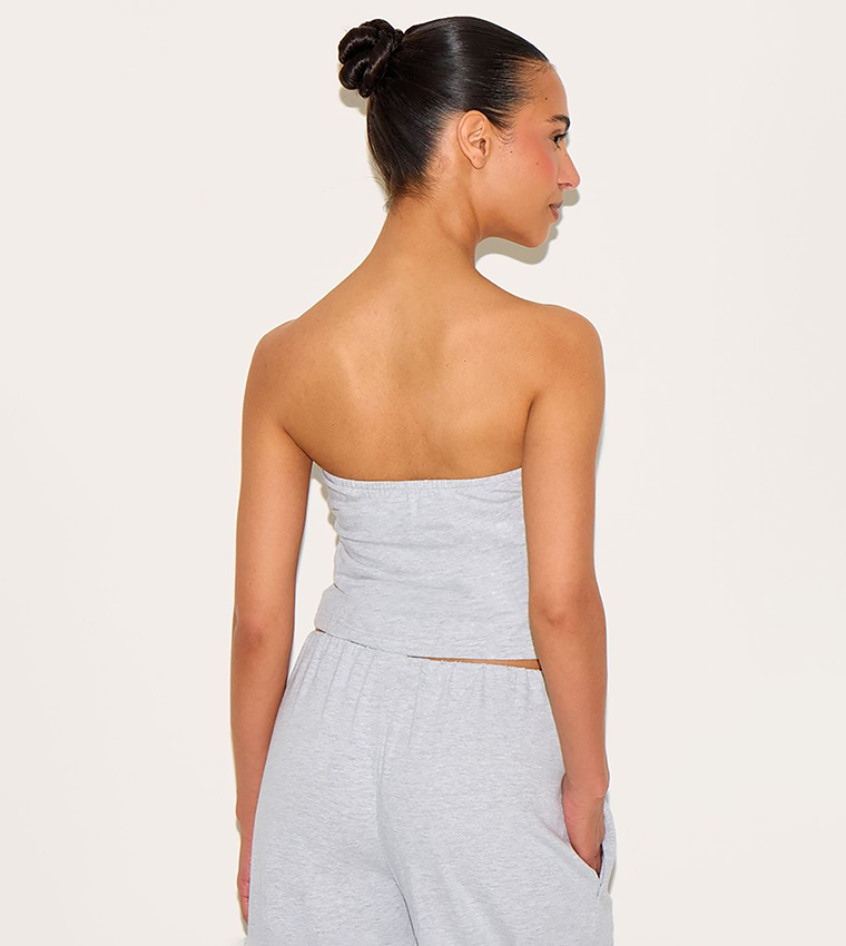 Petite Elasticated Longline Bandeau Top