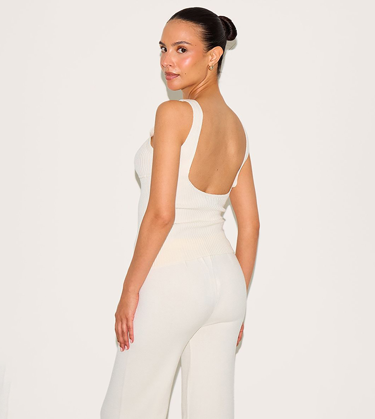 Petite Ribbed Sleeveless Top