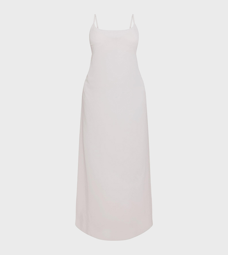 فستان ماكسي شيفون بحمالات للمقاسات الكبيرة 